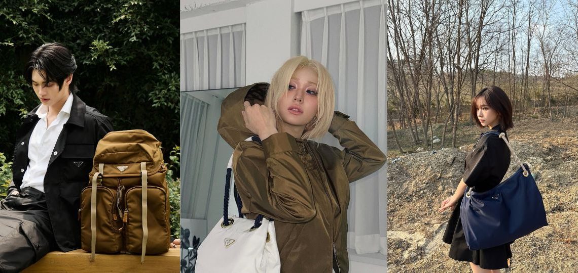 Win Metawin, Karina, Jeon Somi and more model Prada’s 2025 Re-Nylon latest bags