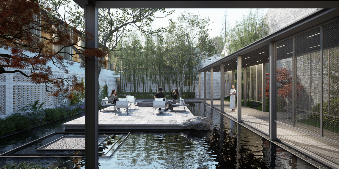 A rendering of The Langham, Ningbo, China
